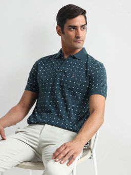 Arrow Sports - Blue Print Regular Polo T-Shirt