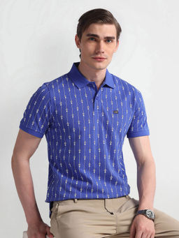 Arrow Sports - Blue Print Regular Polo T-Shirt