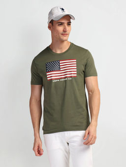 U.S. Polo Assn. Denim Co. - Green Brand Graphic Slim Fit T-Shirt