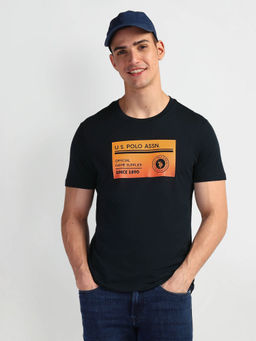 U.S. Polo Assn. Denim Co. - Navy Blue Brand Graphic Slim Fit T-Shirt
