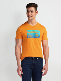 U.S. Polo Assn. Denim Co. - Orange Brand Graphic Slim Fit T-Shirt