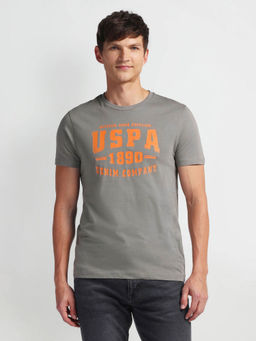 U.S. Polo Assn. Denim Co. - Grey Brand Graphic Slim Fit T-Shirt