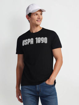 U.S. Polo Assn. Denim Co. - Black Brand Print Slim Fit T-Shirt