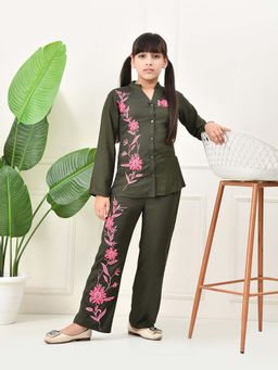 Bella Moda - Green Embroidered Co-Ord Set