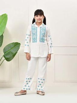 Bella Moda - White Embroidered Co-Ord Set