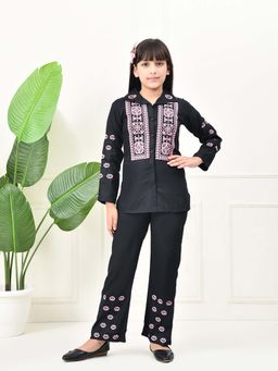 Bella Moda - Black Embroidered Co-Ord Set