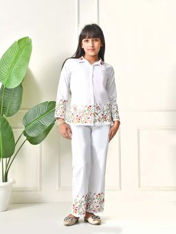 Bella Moda - White Embroidered Co-Ord Set
