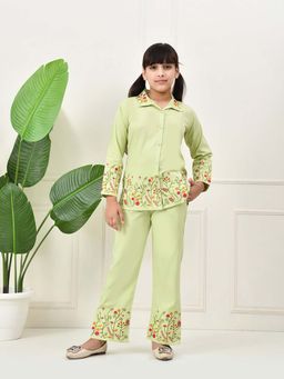 Bella Moda - Green Embroidered Co-Ord Set