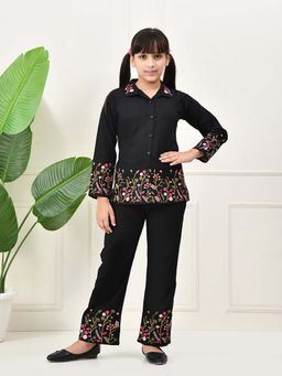 Bella Moda - Black Embroidered Co-Ord Set