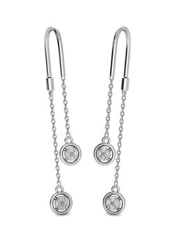 Candere by Kalyan Jewellers - 18K BIS Hallmark White Gold and Diamond Starlet Earrings