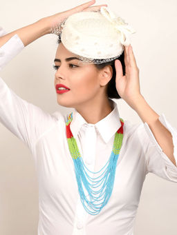 Odette - Multi-Color Solid Plain Beads Necklaces