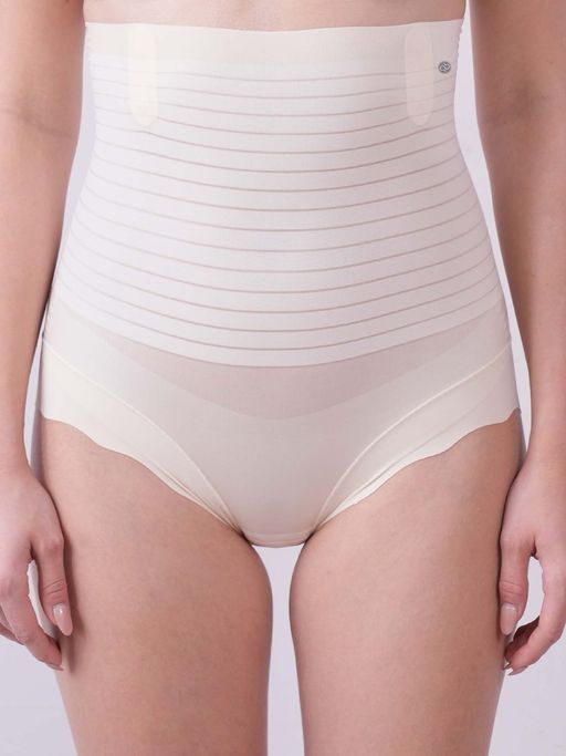 SOIE Women Seamless High Waist Ultra Thin Compression Shaper Brief with Tummy Control & No VPL