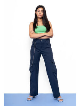 FREAKINS - Blue Quilt Stitch Cargo Pants