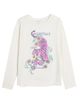 COOL CLUB - Smyk Girl Creamy Knitted T-Shirts