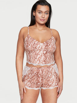 Victoria's Secret - Women Brown Stretch Modal Cami Top with Shorts (Set of 2) (XS)