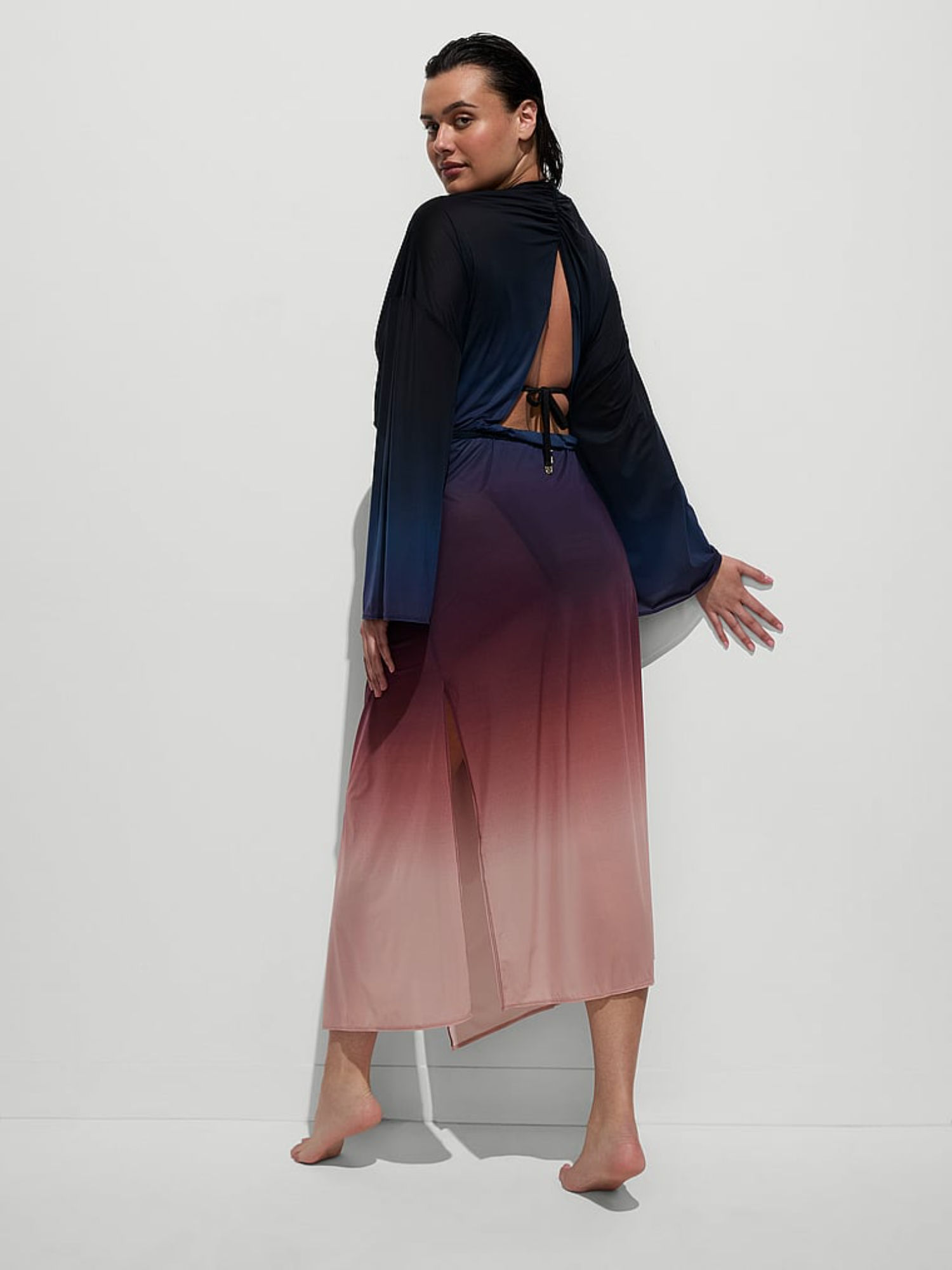 Buy Victoria's Secret Women Multi-Color Siren Sunset Ombre Long