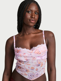 Victoria's Secret - Women Pink Vintage Blossom Handkerchief Bra Top
