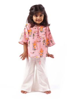 Bhaakur - Pink Chanderi Regular Kurta With Pant