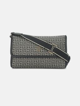 Tommy Hilfiger - Logo Black Polyurethane Sling Bag