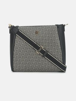 Tommy Hilfiger - Logo Grey Polyurethane Handbag with Detachable Strap