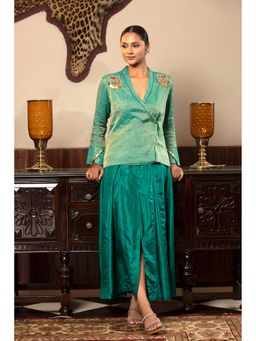 EEDA - Parv Green Skirt with Top (Set of 2)