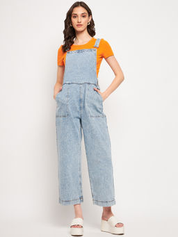 Madame - Women Solid Blue Dungaree