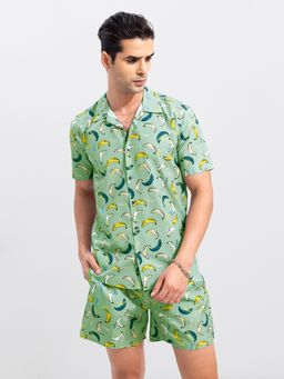 Snitch - Bananas Printed Green Co-Ord