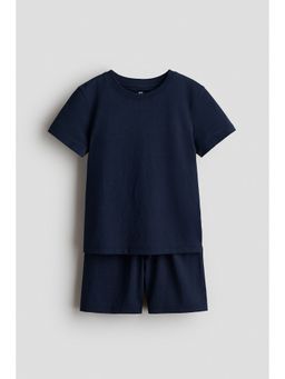 H&M - Boys Blue 2-Piece T-Shirt And Shorts Set