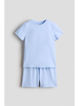 H&M - Boys Blue 2-Piece T-Shirt And Shorts Set