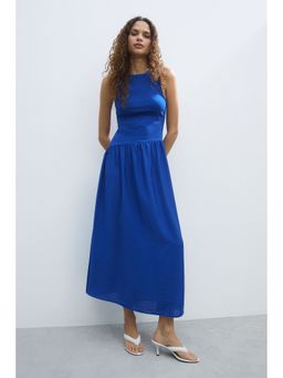 H&M - Women Blue Flared-Skirt Dress