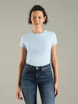 Tommy Hilfiger - Blue Logo Slim Fit Cotton T-Shirt