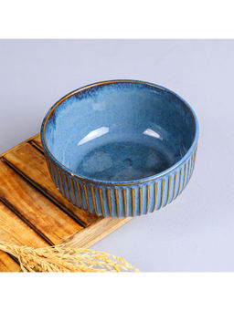 Amalfiee Ceramics - Handmade Medium 7" Premium Mehran Serving Bowls With Golden Rimmed Edges