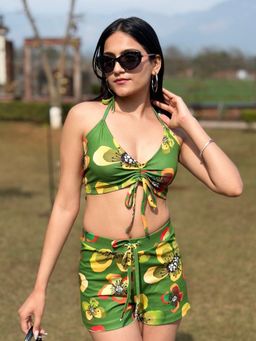 Tandul - Women Green Printed Short Set
