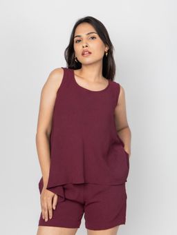 PRET PITAARA - Merlot Fluid Short Set