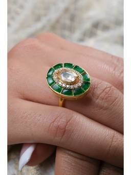 Sica Jewellery - Womens Cosmos Green and White Ring