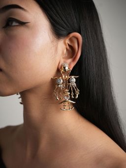 Theater - Gold Grushenka Drop Earrings