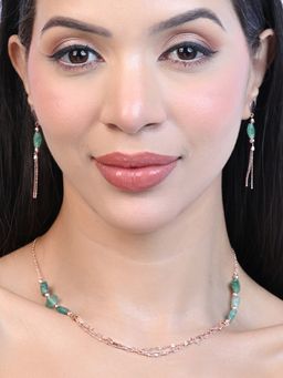 TOUCH925 - Pure 925 Silver Clover Layered Silver Necklace Set for Women