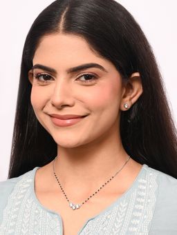 TOUCH925 - Pure 925 Silver Classic Trio Mangalsutra Set for Women
