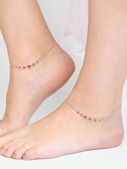 TOUCH925 - Pure 925 Silver Crimson Anklet for Women