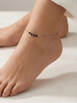 TOUCH925 - Pure 925 Silver Cube Link Anklet for Women