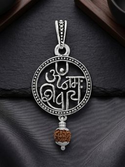 TOUCH925 - Pure 925 Silver Om Namah Shivaya Silver Unisex Pendant