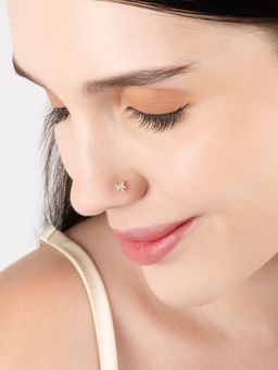 TOUCH925 - Pure 925 Silver Butterfly Bling Nose Pin for Women