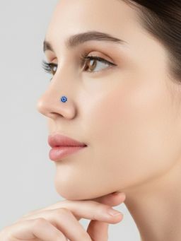 TOUCH925 - Pure 925 Silver Radiant Bloom Cz Silver Nose Pin for Women