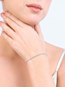 TOUCH925 - Pure 925 Silver Classic Elegance Tennis Bracelet for Women