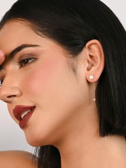 TOUCH925 - Pure 925 Silver Rose Pearl Celestial Drops and Danglers
