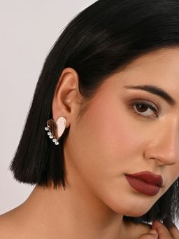 TOUCH925 - Pure 925 Silver Pure 925 Silver Dangling Stone Heart Studs for Women