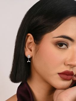 TOUCH925 - Pure 925 Silver Radiant Halo Marquise Drops and Danglers