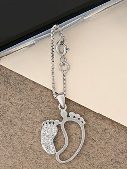 TOUCH925 - Pure 925 Silver Twin Footprints Charm