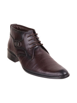 Mochi - Men Leather Brown Chukka Boots