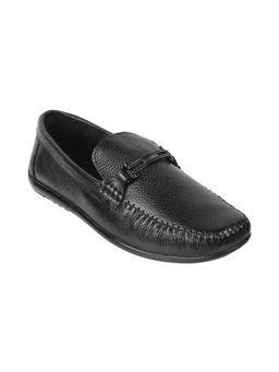 Metro - Men Leather Black Loafers